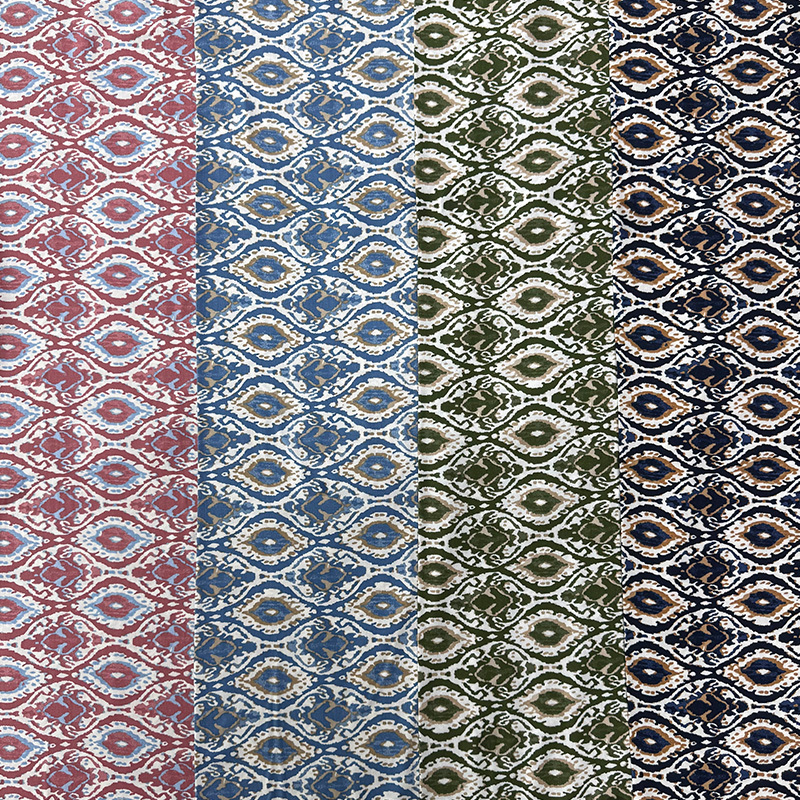 Tela Rayón Estampada 45S – Estilo Ikat