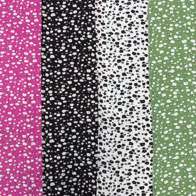 Tela Rayón Estampada 45S - Floral Pequeño